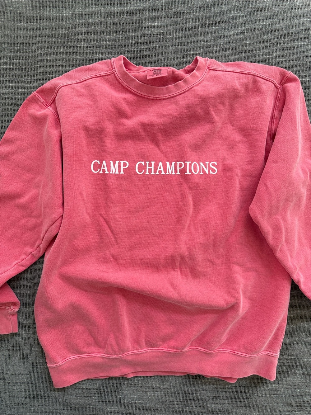 Champion Pink 'Camp Champions' Crewneck Sweatshirt